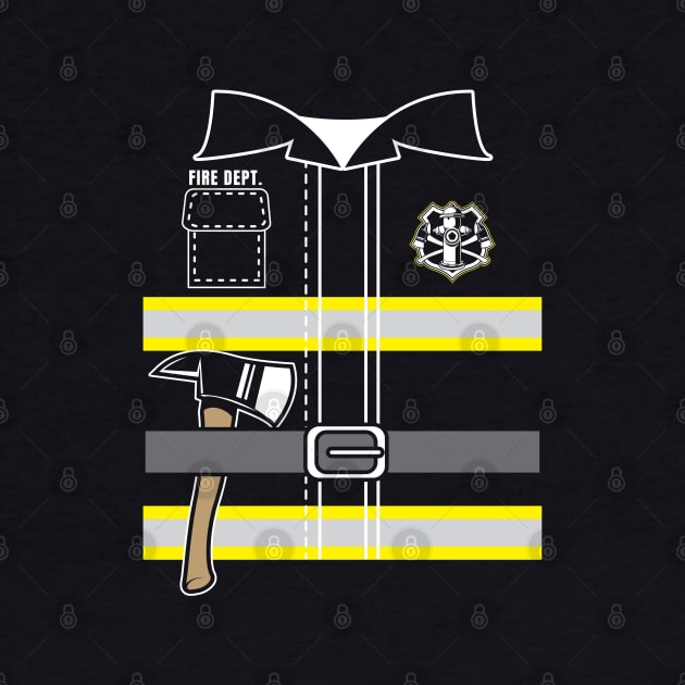 Cute Firefighter Halloween Costume for Kids by stockwell315designs